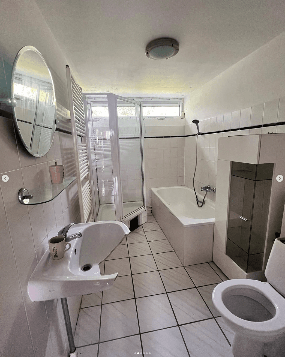 Badkamer voor de renovatie